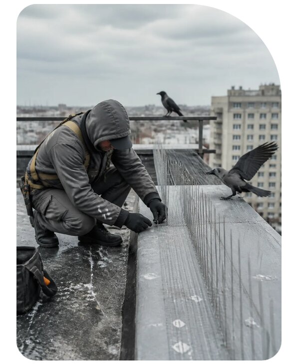 Защита от ворон под ключ в Горячем Ключе по цене от 5167 р. | Сенат-Грч